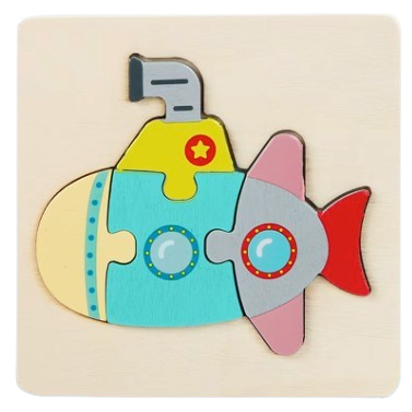 Safe Haven & CO Wooden Cartoon Puzzle for Toddlers – Early Learning Educational Toy