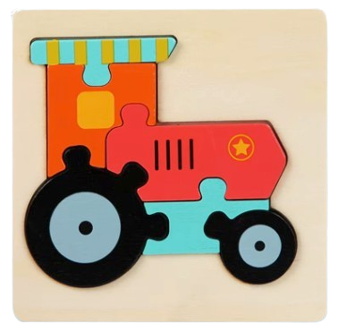 Safe Haven & CO Wooden Cartoon Puzzle for Toddlers – Early Learning Educational Toy