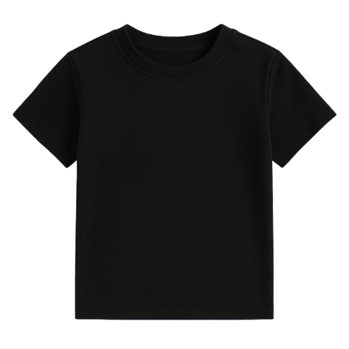 SHEIN Girls’ Solid Color Short Sleeve T-Shirt