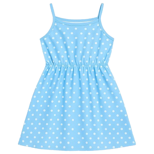 SHEIN Girls' Spaghetti Strap Summer Dress – Ice Cream, Polka Dot, or Unicorn Print, 4Y-7Y