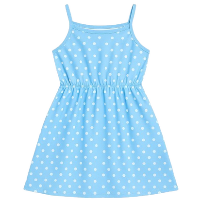 SHEIN Girls' Spaghetti Strap Summer Dress – Ice Cream, Polka Dot, or Unicorn Print, 4Y-7Y
