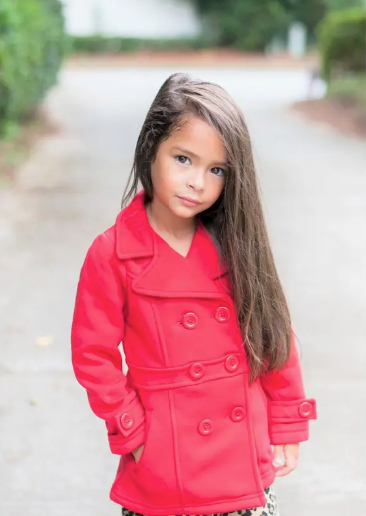 Unik Baby Girls Fleece Coat with Buttons (Sizes 2–4)