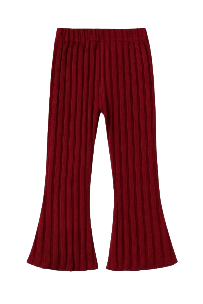 SHEIN Girls' Ribbed Wide Leg Pants