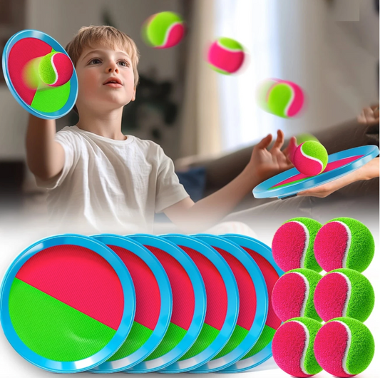 Velcro Catch Ball Paddle Game Set with Ball