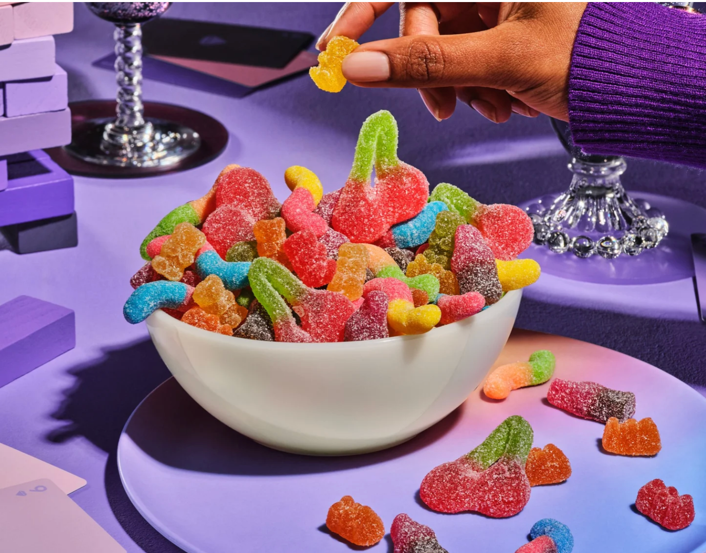 Gummy Rush Sour Party Mix Gummy Candy, 3.17 oz Bags, 2-Pack