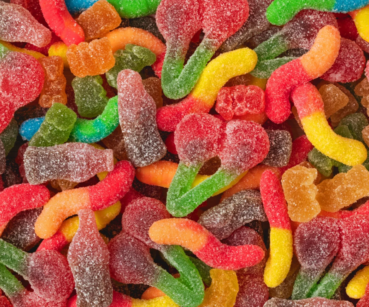 Gummy Rush Sour Party Mix Gummy Candy, 3.17 oz Bags, 2-Pack