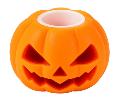 2-Pack Halloween Skull Bat & Pumpkin Ghost Rubber Squeeze Stress Relief Toys – Light-Up or Standard