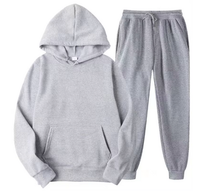 Unisex Coordinated Set Casual Hoodie & Jogger Sweatpants, 2-Piece Set