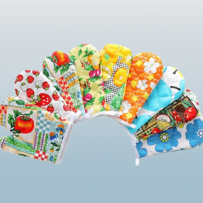 Heat-Resistant Cotton Oven Mittenss