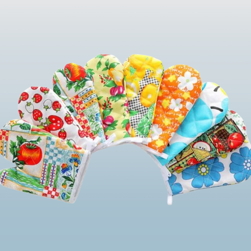 Heat-Resistant Cotton Oven Mittenss
