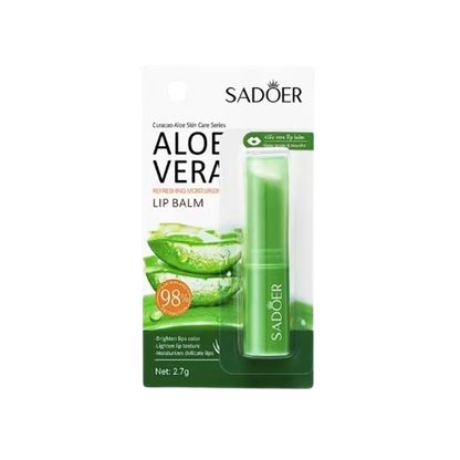 SADOER Aloe Vera Refreshing Moisturizing Lip Balm – 98% Curacao Aloe Extract