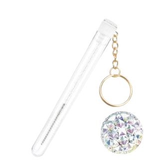Mini Lash Brush Tube Keychain with Spoolie Wand – Decorative Mascara Brush Holder