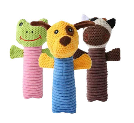 Plush Squeaky Pet Chew Toy – Soft Animal Design for Dogs, 3-Pack