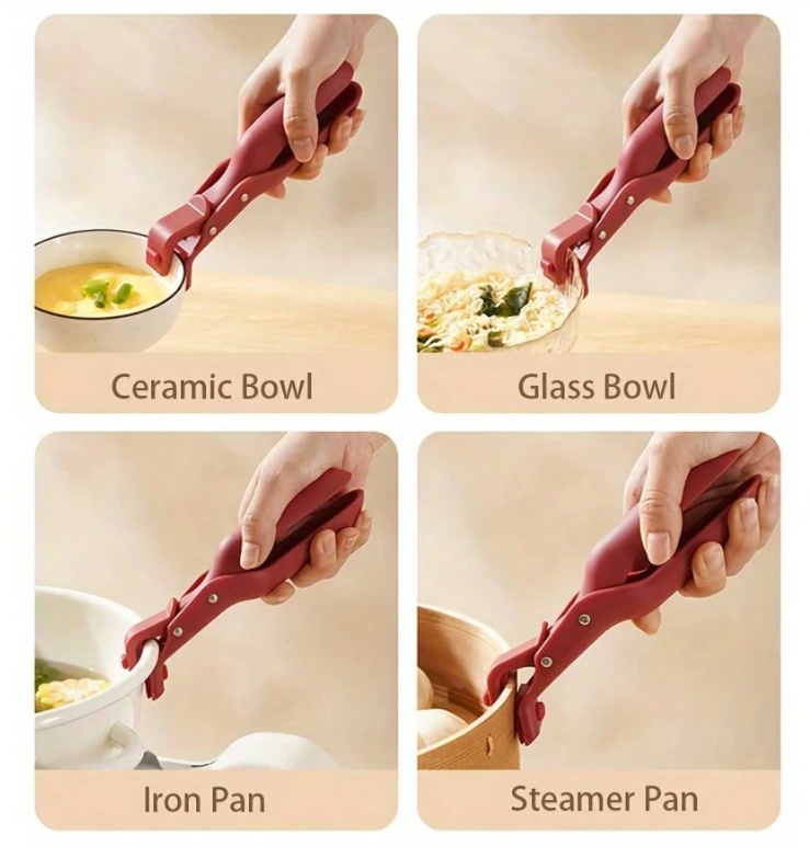 Household Anti-Scalding Bowl & Dish Holder – Heat-Resistant Kitchen Tray and Steaming Pot Grip