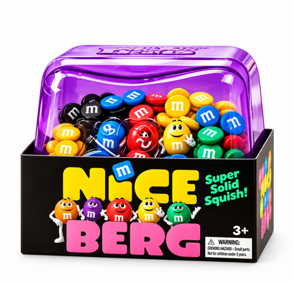 Berg Cube Squishy Sensory M&M's Fidget 3-Inch Toy (LIMITED)
