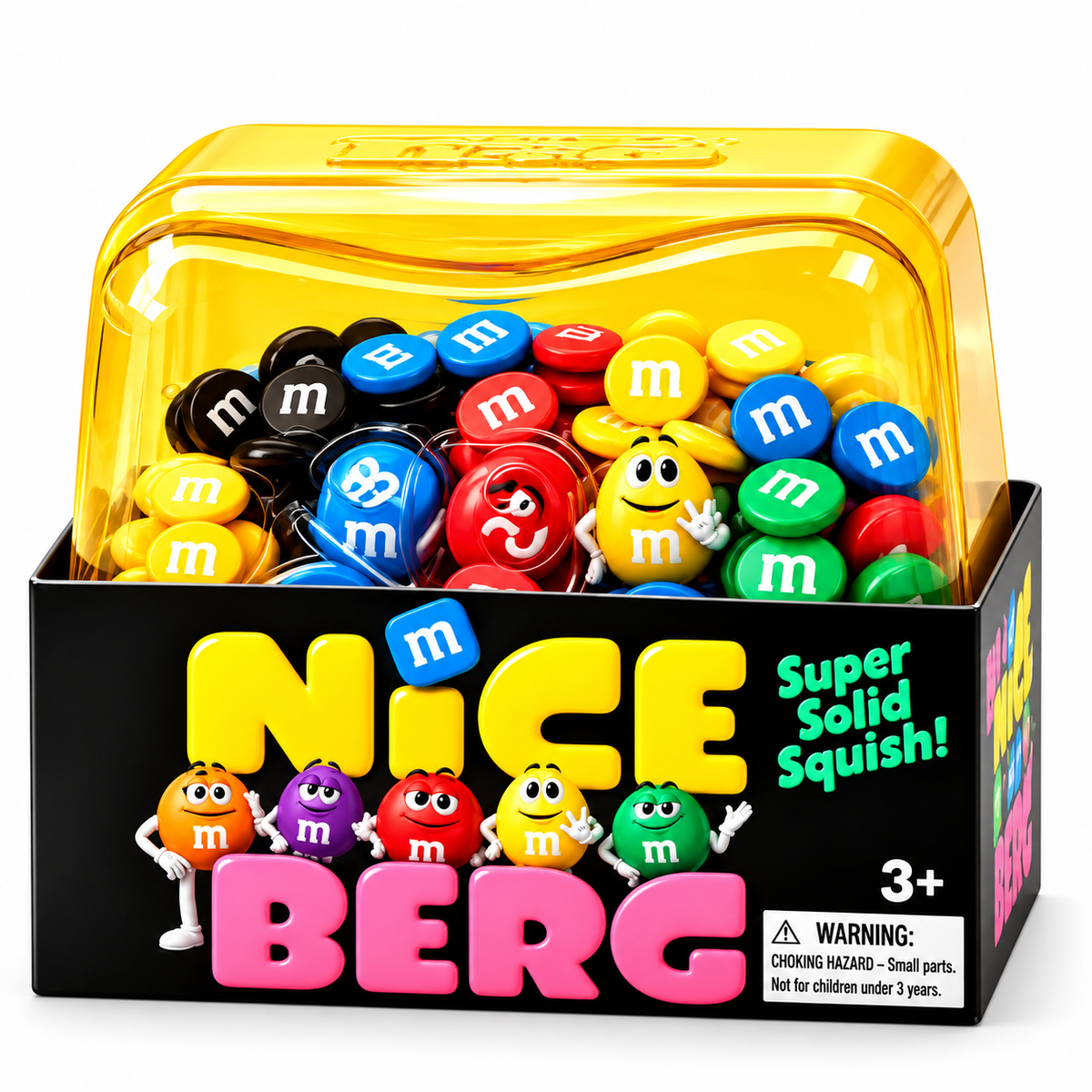 Berg Cube Squishy Sensory M&M's Fidget 3-Inch Toy (LIMITED)