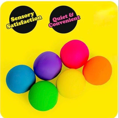 Rainbow Teenie Squishy Stress Balls – 6-Piece Set