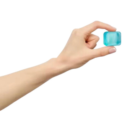 Nice Ice Baby Mini Cube Sensory Fidget Toy – 4-Pack Transparent Squish Set