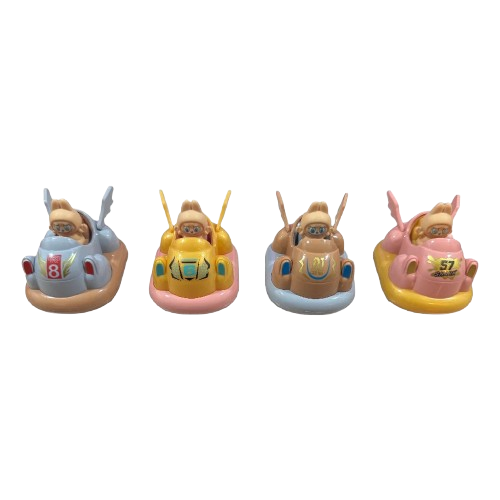 Monster Bunny Character Wing Bumper Car Toy – 2-Pack, Mini Character Cars