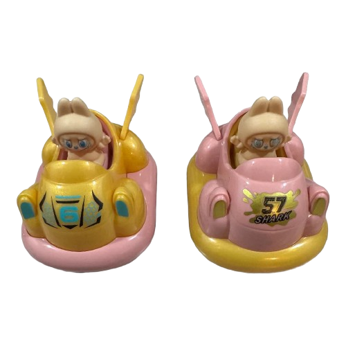 Monster Bunny Character Wing Bumper Car Toy – 2-Pack, Mini Character Cars