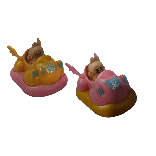 Monster Bunny Character Wing Bumper Car Toy – 2-Pack, Mini Character Cars
