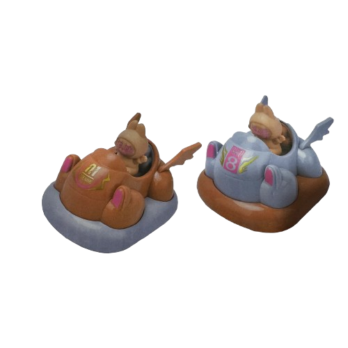 Monster Bunny Character Wing Bumper Car Toy – 2-Pack, Mini Character Cars