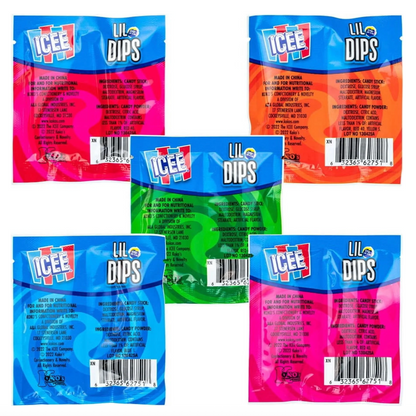 ICEE Lil Dips Candy Powder & Stick – 5 Pack Assorted Flavors, 0.31 oz Each