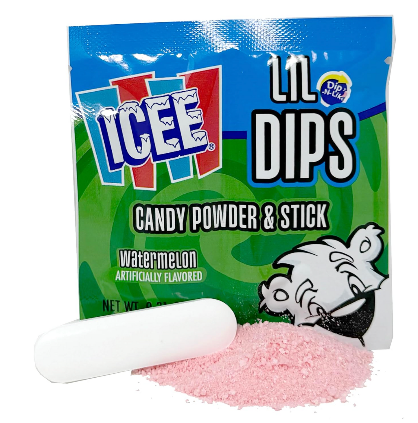 ICEE Lil Dips Candy Powder & Stick – 5 Pack Assorted Flavors, 0.31 oz Each