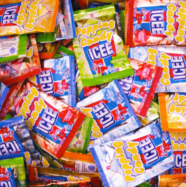 ICEE Popping Candy (2 Pack) – 20 Mini Packs Each, Assorted Flavors Fizzy Candy