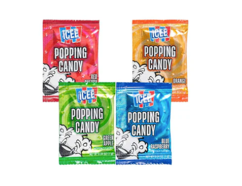 ICEE Popping Candy (2 Pack) – 20 Mini Packs Each, Assorted Flavors Fizzy Candy