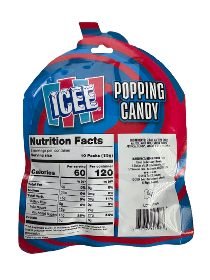 ICEE Popping Candy (2 Pack) – 20 Mini Packs Each, Assorted Flavors Fizzy Candy