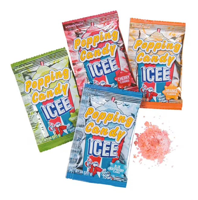ICEE Popping Candy (2 Pack) – 20 Mini Packs Each, Assorted Flavors Fizzy Candy