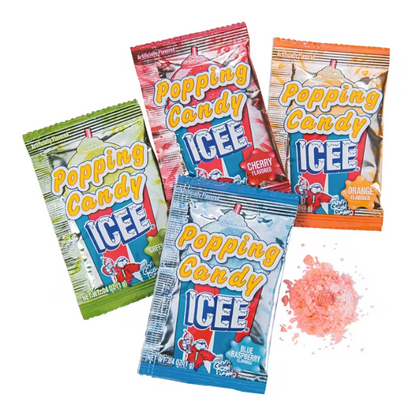 ICEE Popping Candy (2 Pack) – 20 Mini Packs Each, Assorted Flavors Fizzy Candy