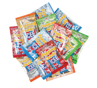 ICEE Popping Candy (2 Pack) – 20 Mini Packs Each, Assorted Flavors Fizzy Candy
