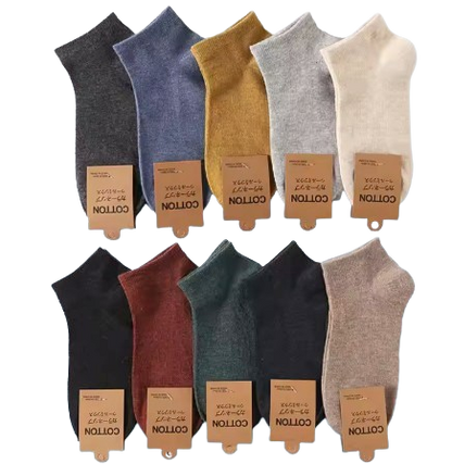 Cotton Ankle Socks – Breathable Moisture-Wicking, 2 Pack