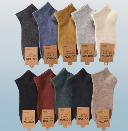 Cotton Ankle Socks, Breathable Moisture-Wicking, 2 Pack