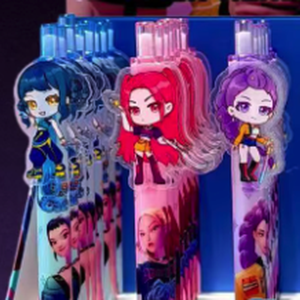 K-Pop Demon Hunter Character Gel Pens, 3-Piece Set