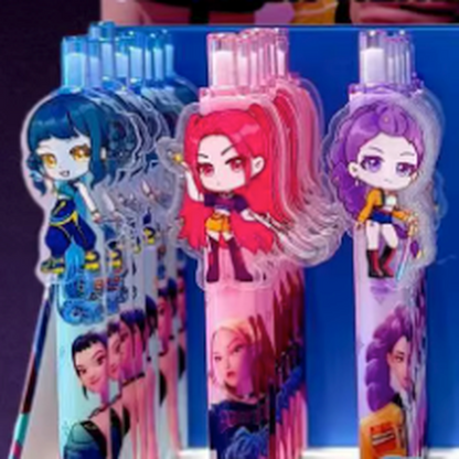 K-Pop Demon Hunter Character Gel Pens, 3-Piece Set