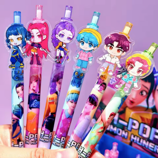 K-Pop Demon Hunter Character Gel Pens, 3-Piece Set