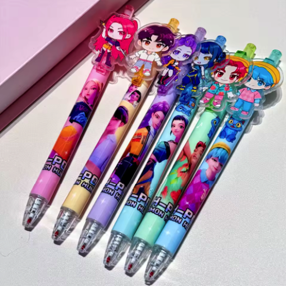 K-Pop Demon Hunter Character Gel Pens, 3-Piece Set