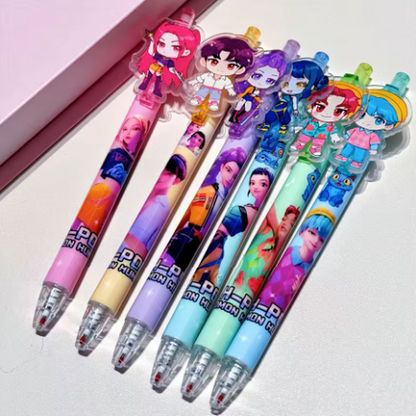 K-Pop Demon Hunter Character Gel Pens, 3-Piece Set