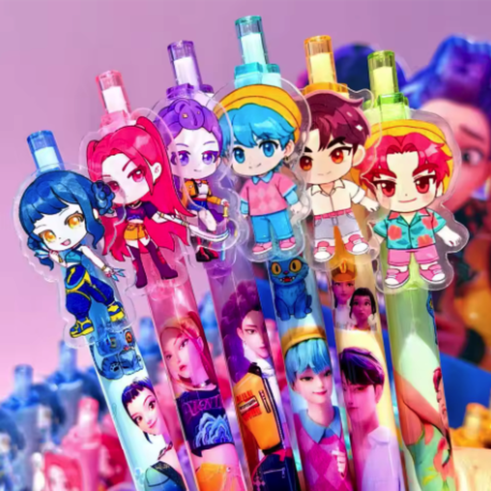 K-Pop Demon Hunter Character Gel Pens, 3-Piece Set