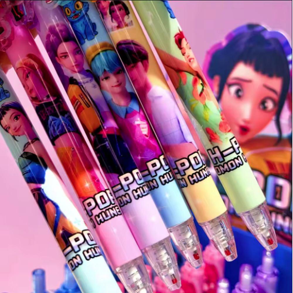 K-Pop Demon Hunter Character Gel Pens, 3-Piece Set