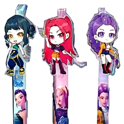 K-Pop Demon Hunter Character Gel Pens, 3-Piece Set