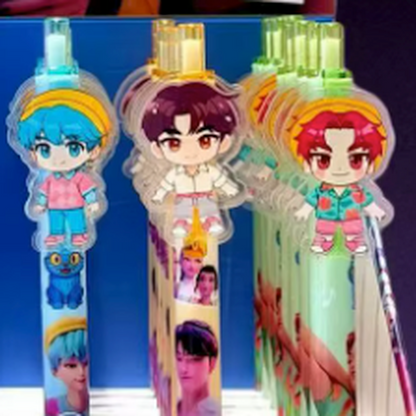K-Pop Demon Hunter Character Gel Pens, 3-Piece Set