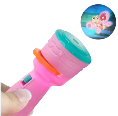 Children’s Cartoon Animal Projector Flashlight – Story Projection Torch with Rotating Discs
