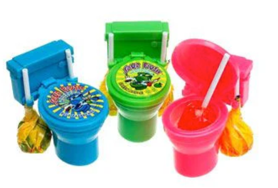 Kidsmania Sour Flush Powder Candy Toilet Cups, 3-Pack – 1.38 oz Each