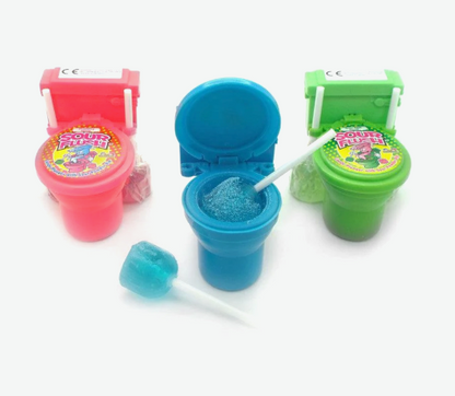 Kidsmania Sour Flush Powder Candy Toilet Cups, 3-Pack – 1.38 oz Each
