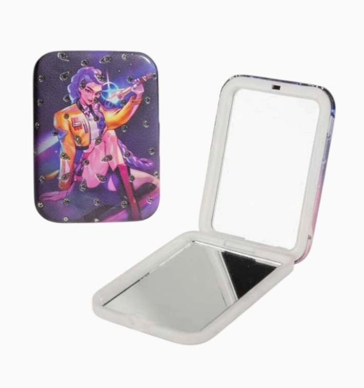 Kpop Demon Hunters Huntrix Printed Compact Cosmetic Mirror