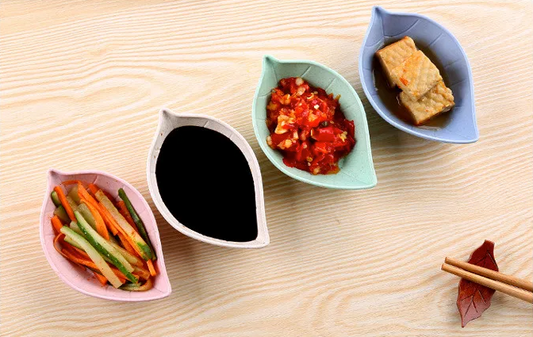 Leaf-Shaped Multi-Purpose Seasoning Dish - Set of 2